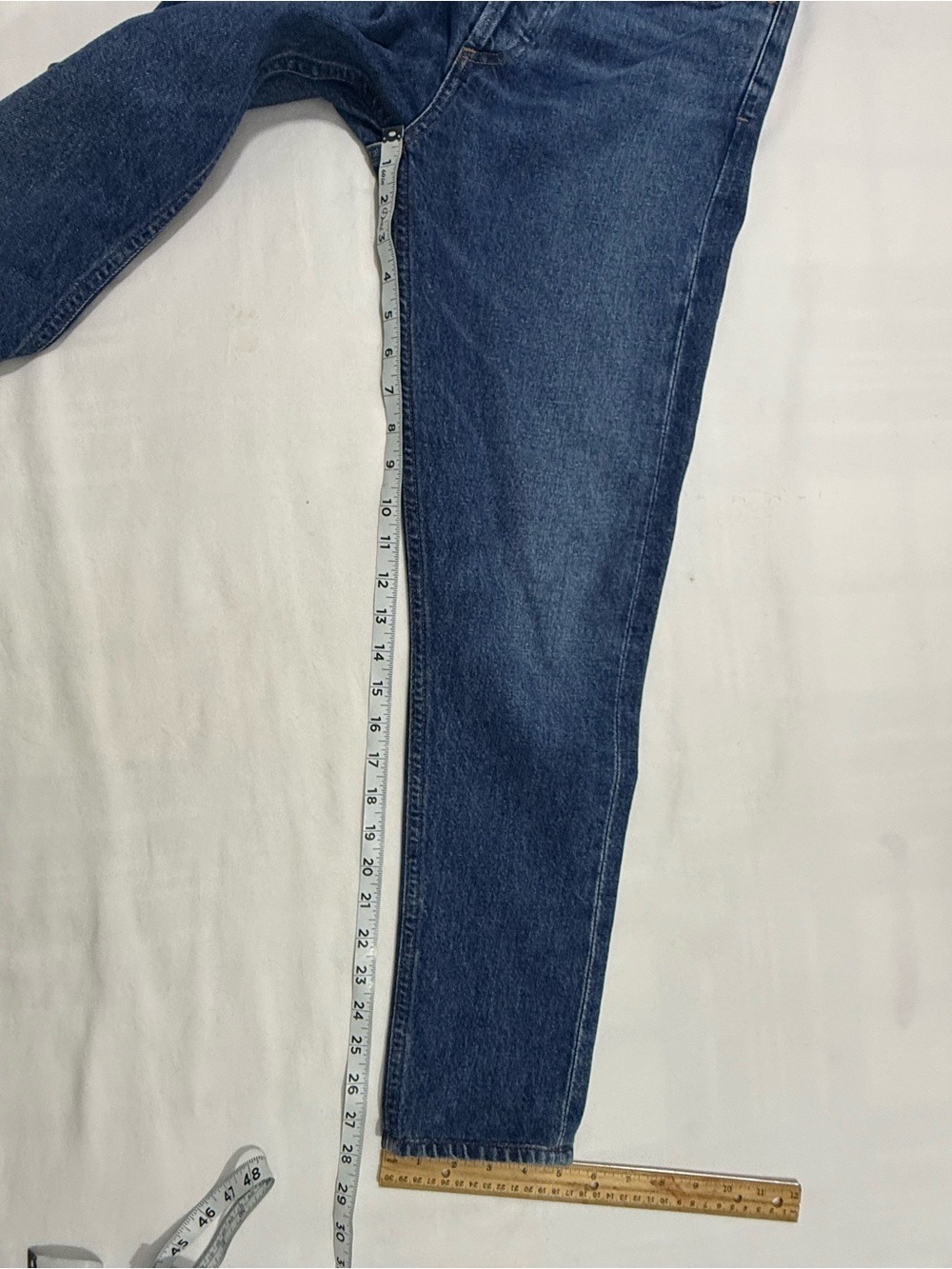 AGOLDE x Amour Vert High Rise Straight Leg Jeans Organic Cotton USA 24 - Picture 12 of 14